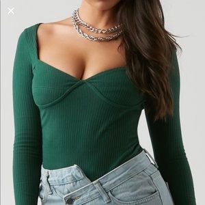 Green long sleeve body suit BRANDNEW**